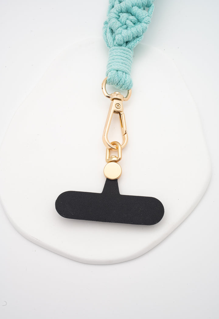 Fresh Mint Macramé Wrist Strap (Phone, Keys, Bag Accessorry)