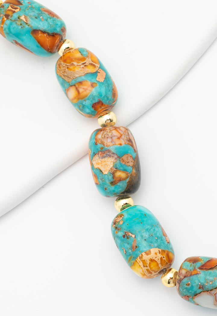 Sierra Bloom Turquoise Emperor Stone Beaded Phone Wrist Strap