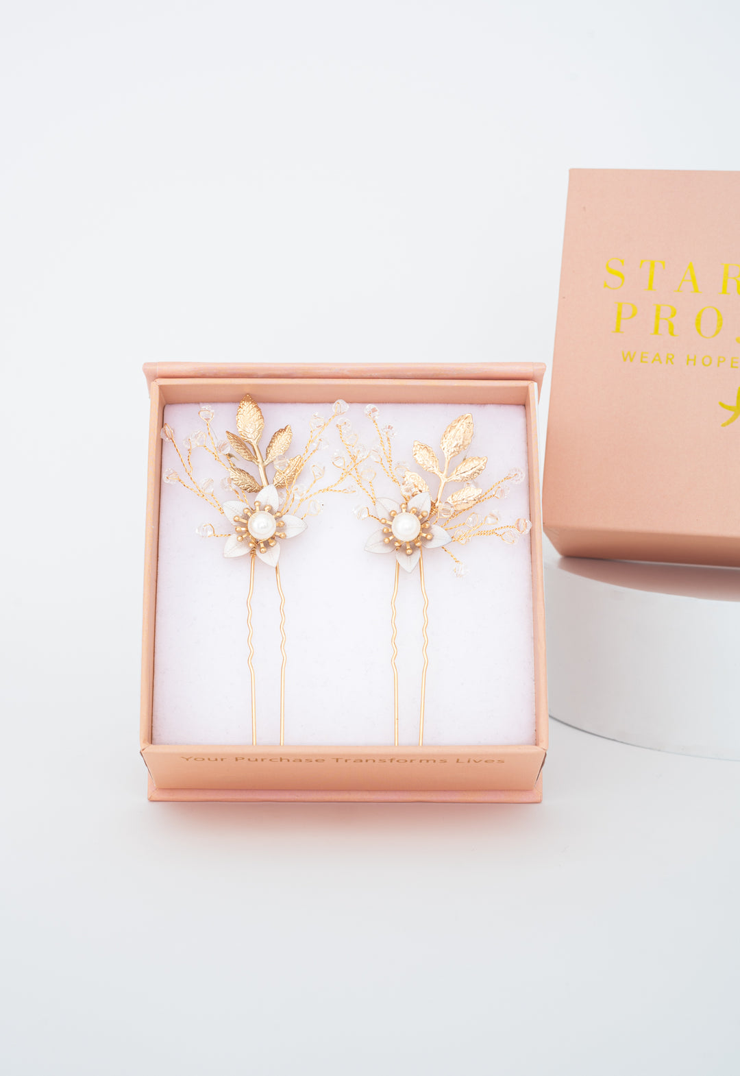 Everly Pearl Hair Pins in Gold