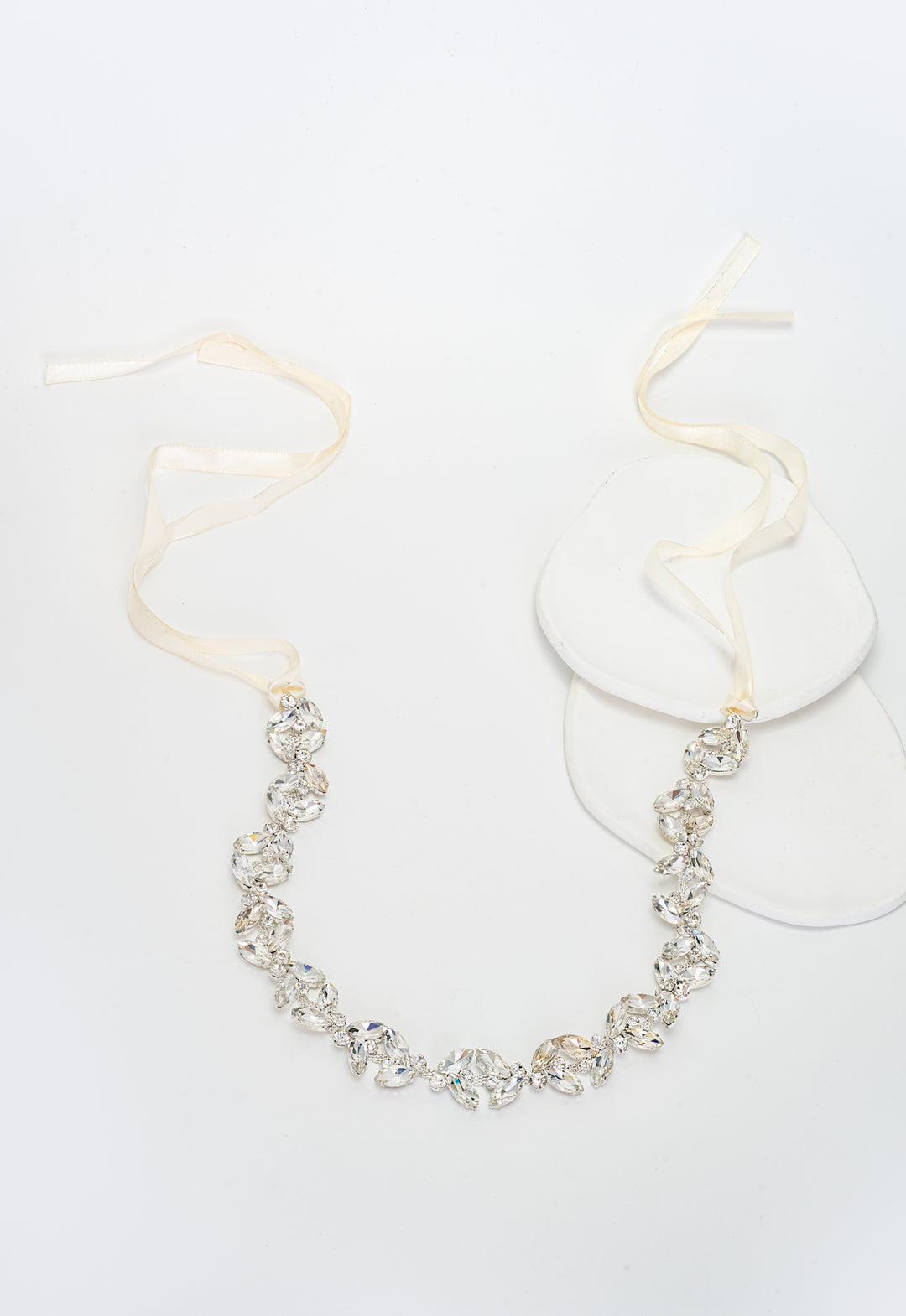 Crystal Serenade Silk Ribbon Headband