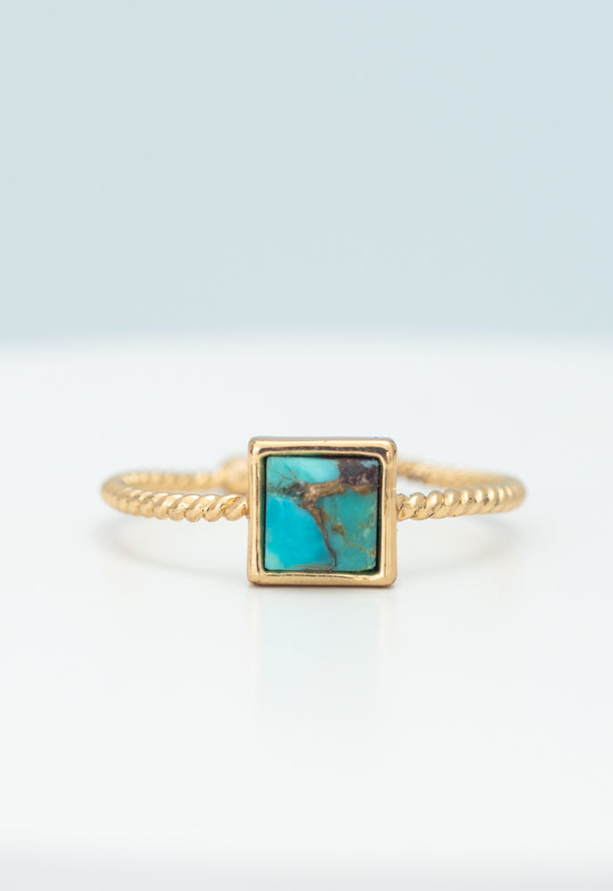 Jayne Turquoise Square Ring