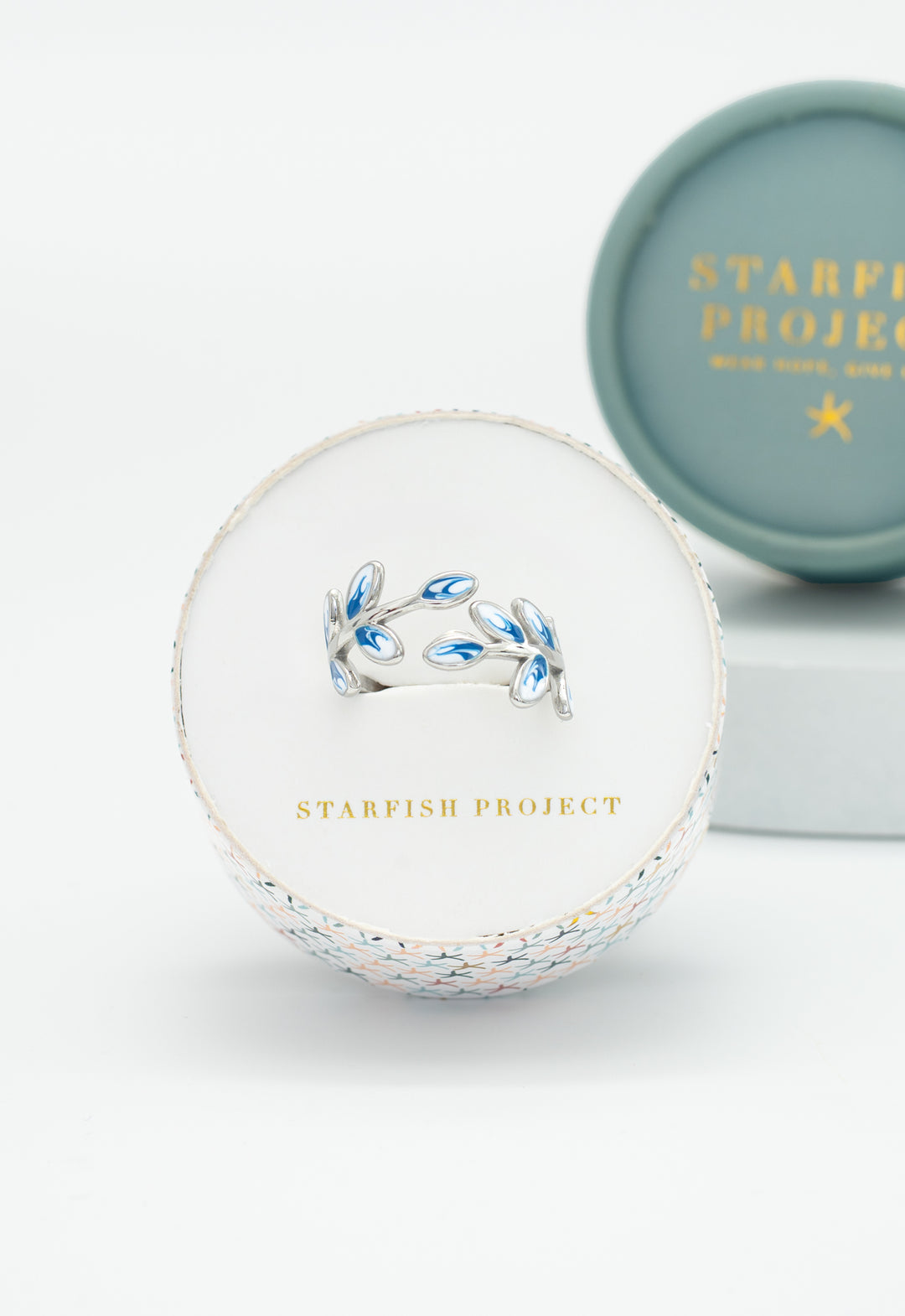 Hope Grows Ring in Silver & Blue