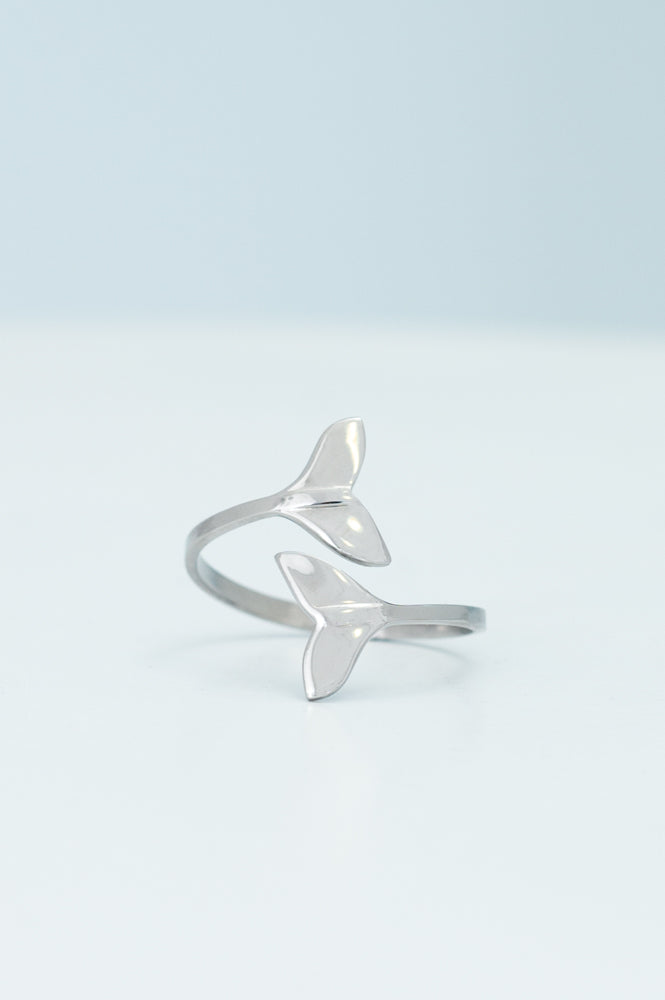 Whale Tale Wrap Ring in Silver