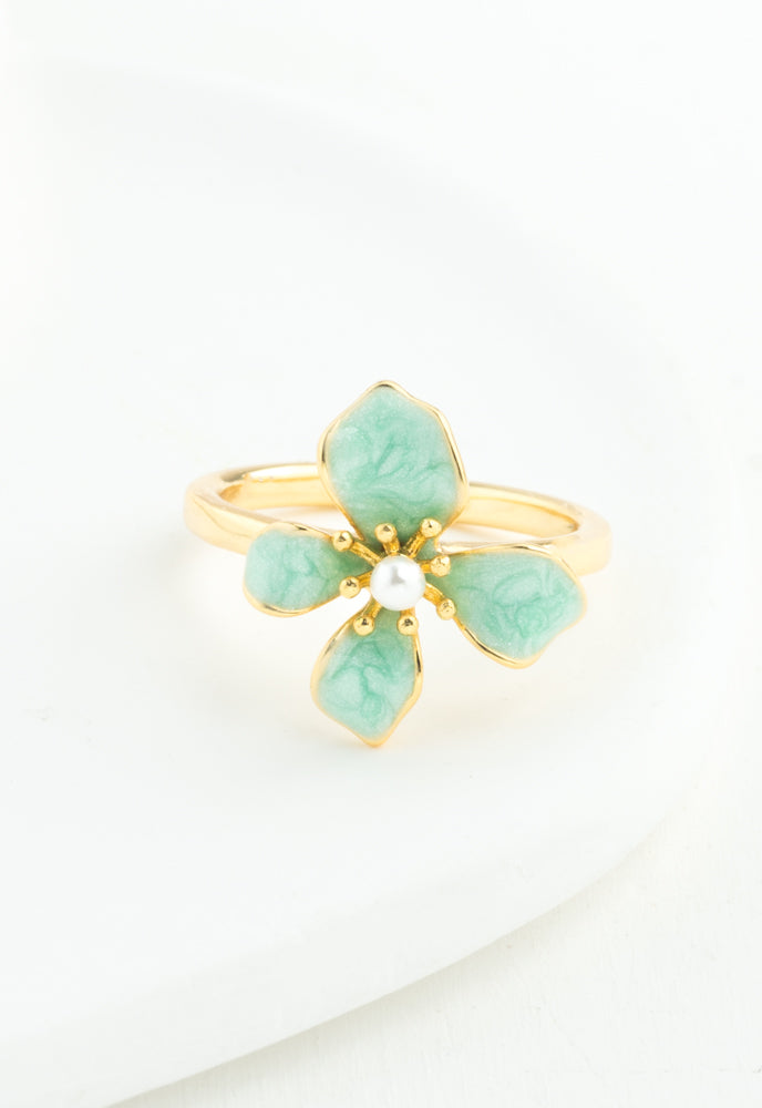 Hope in Bloom Ring in Mint