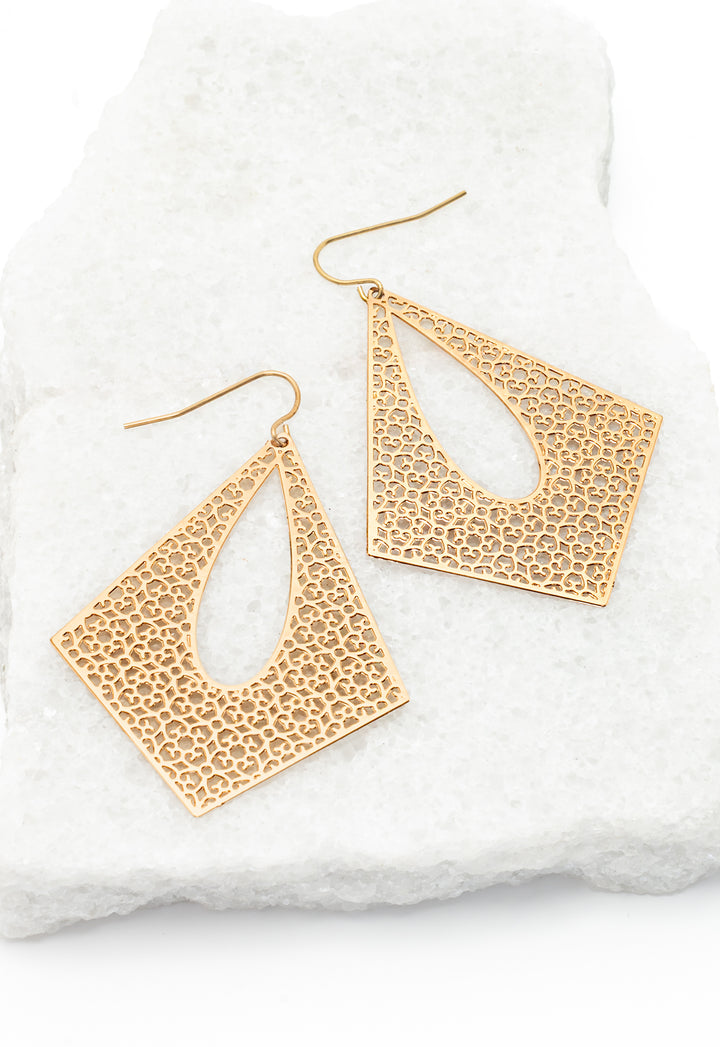 Everly Gold Filigree Dangle Earrings