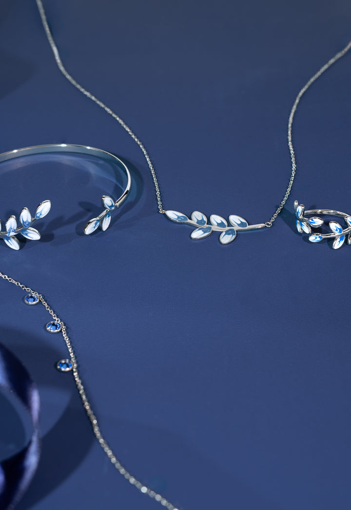 Hope Grows Ring in Silver & Blue