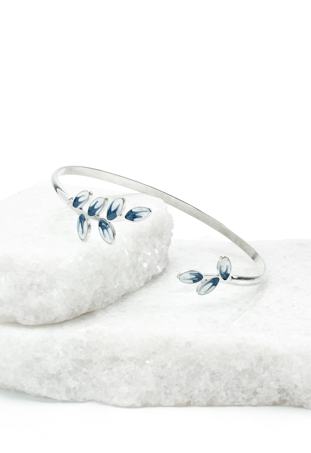 Hope Grows Cuff in Silver & Blue