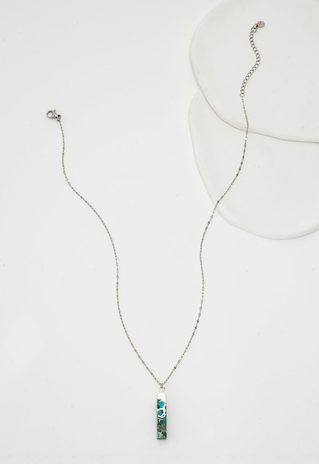Brayden Turquoise Necklace in Silver
