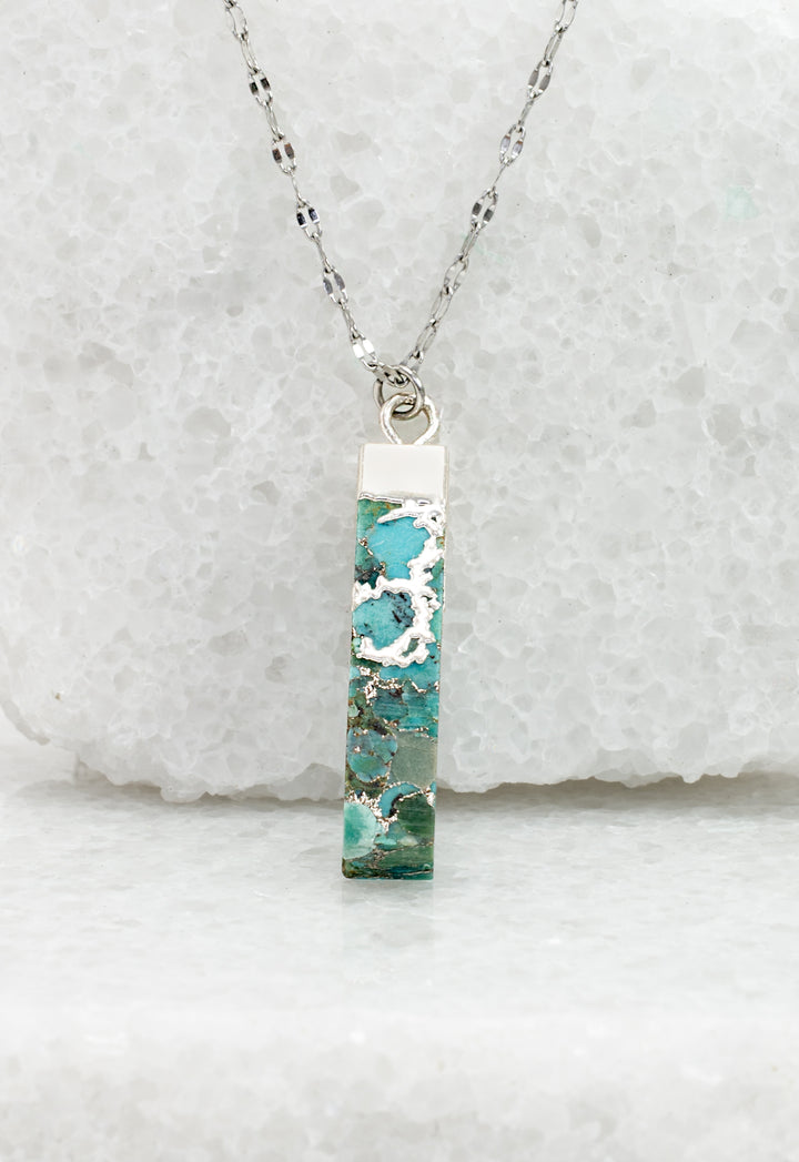 Brayden Turquoise Necklace in Silver