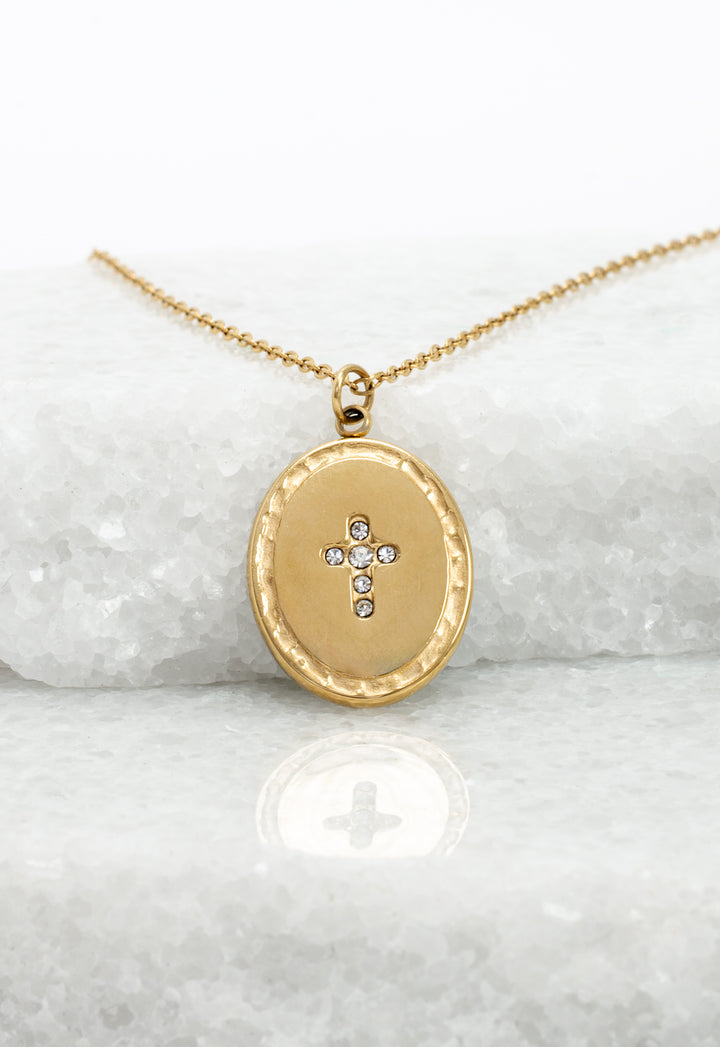 Shine Bright Cross Pendant  in Mint