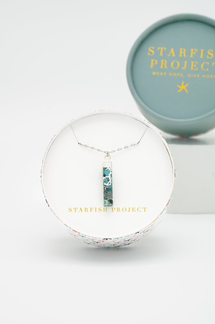 Brayden Turquoise Necklace in Silver