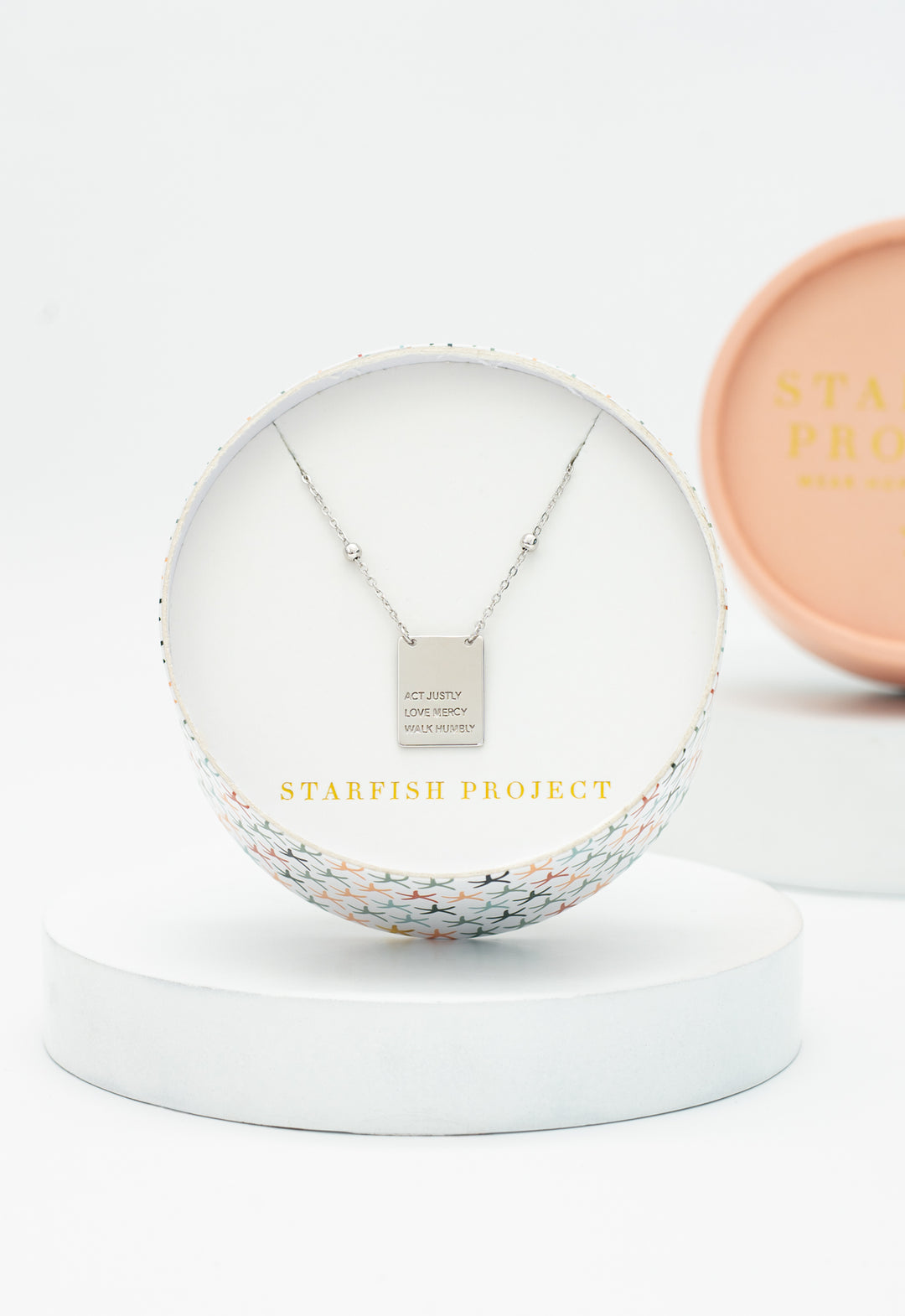 Act Justly Necklace in Sterling Silver