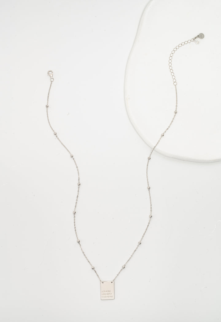 Act Justly Necklace in Sterling Silver