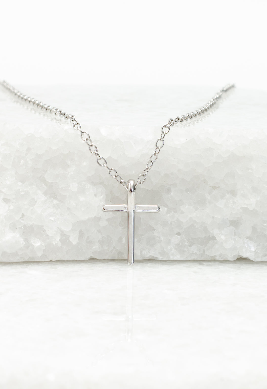 Faithful Sterling Silver Classic Cross Necklace
