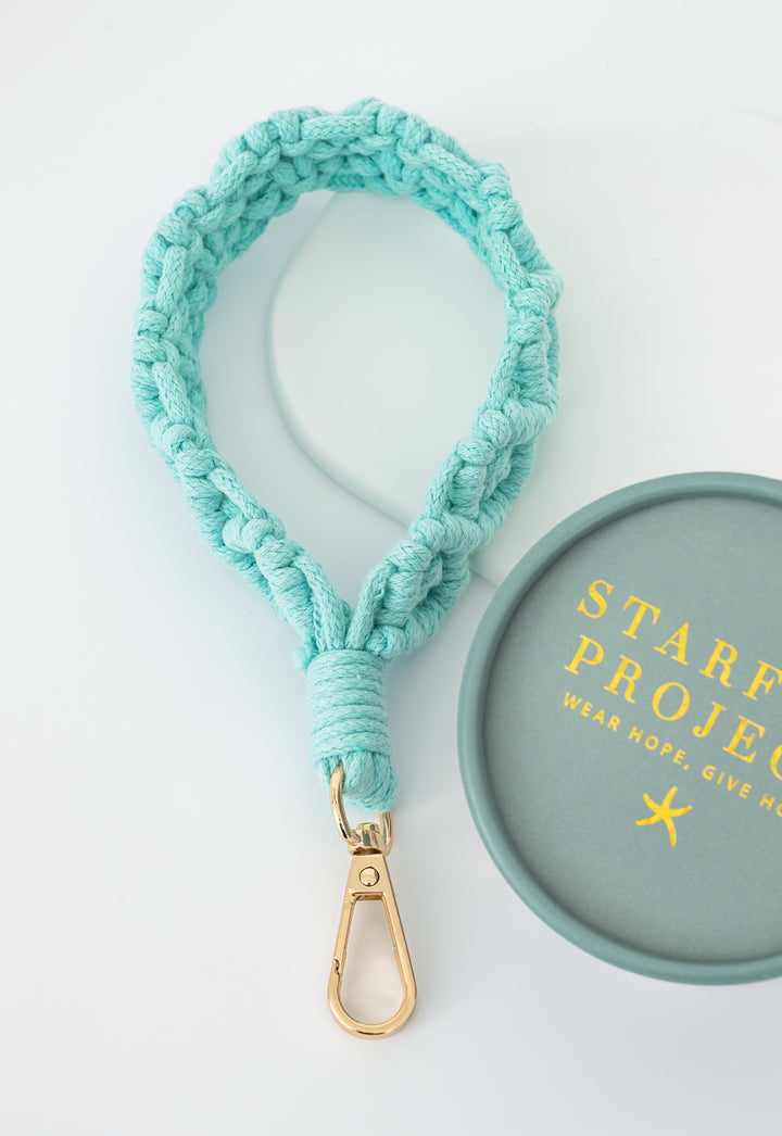 Fresh Mint Macramé Wrist Strap (Phone, Keys, Bag Accessorry)