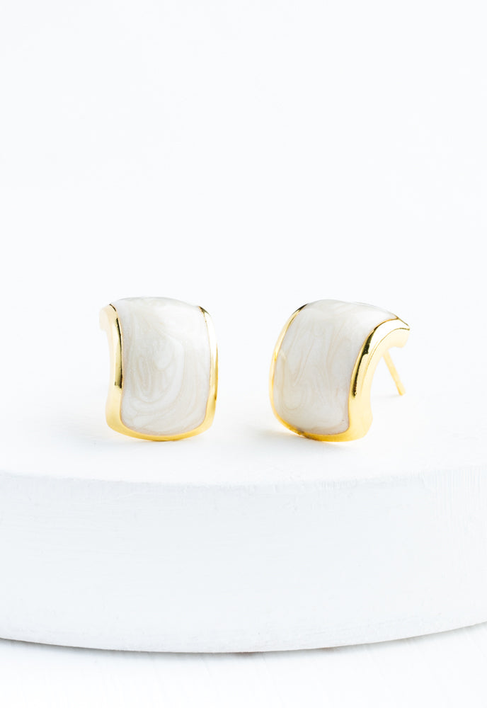 Ripple Earrings in Ivory