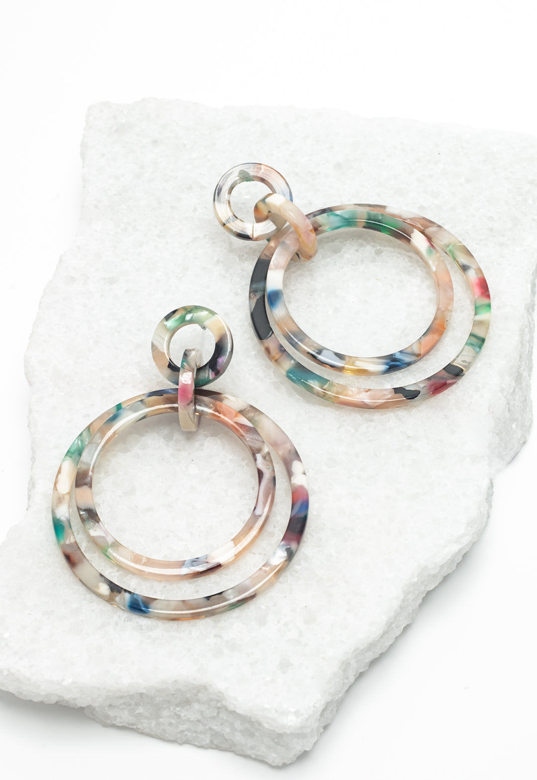 Margot Multicolored  Resin Dangle Earrings