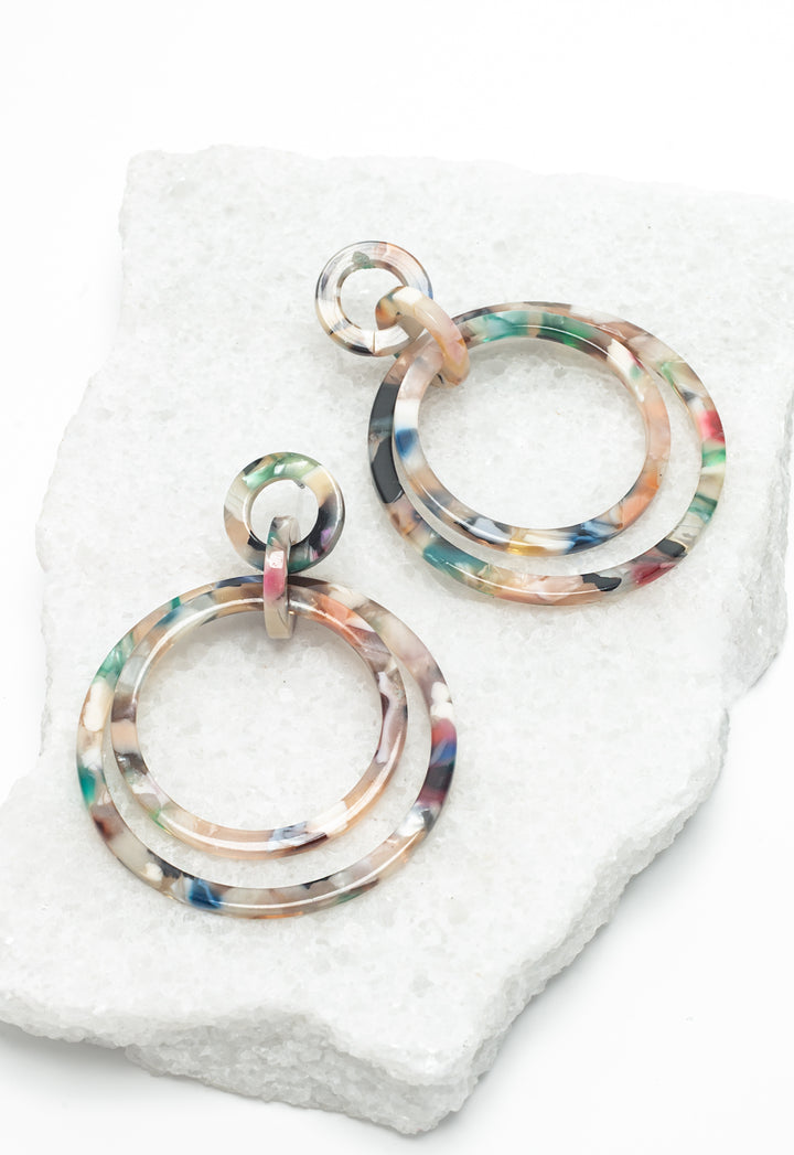 Margot Multicolored  Resin Dangle Earrings