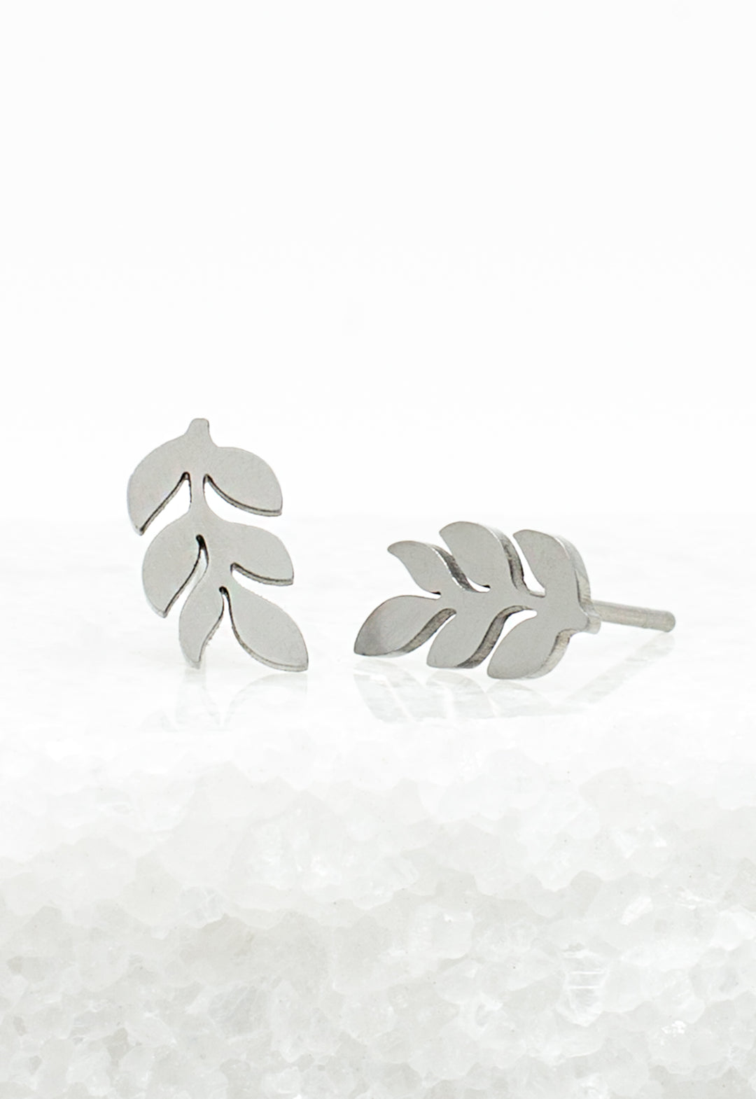 Rowen Leaf Stud Earrings