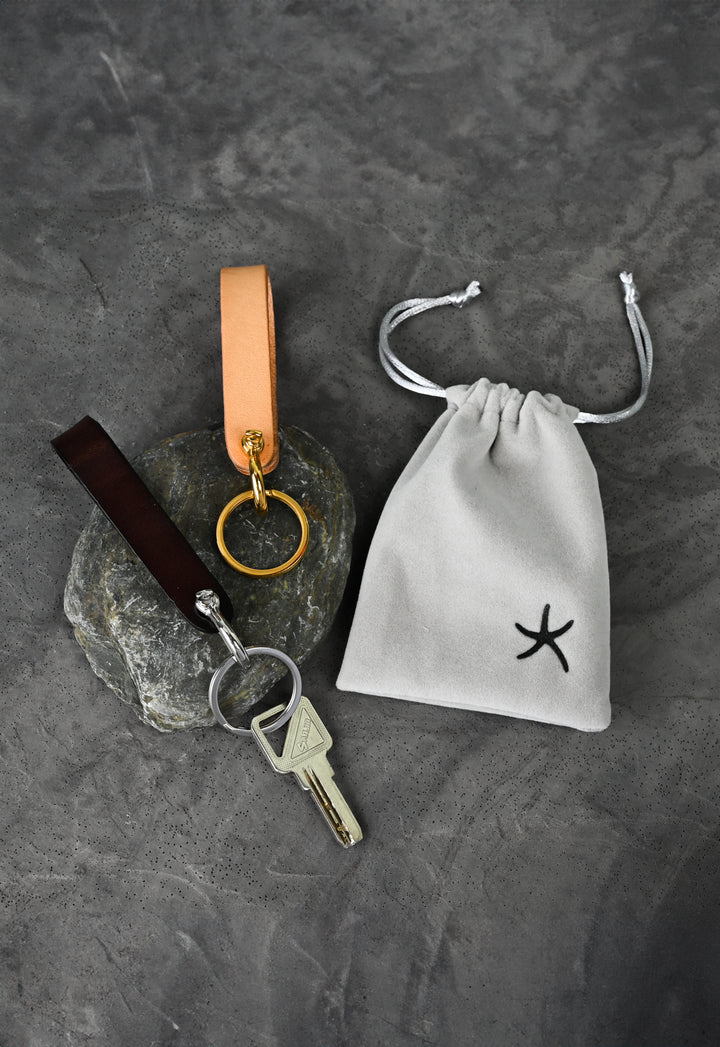 Legacy Keychain in Brown Leather