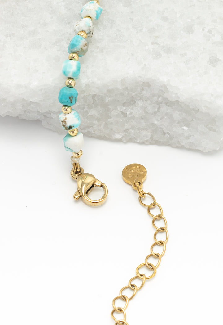 Strong Oak Turquoise Beaded Necklace