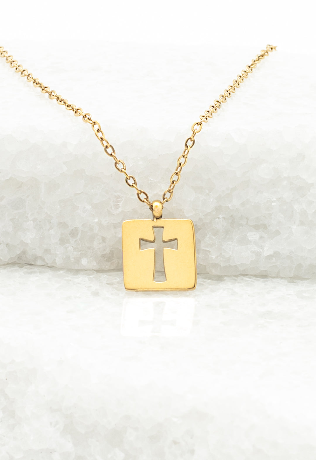 Axis Gold Cross Necklace