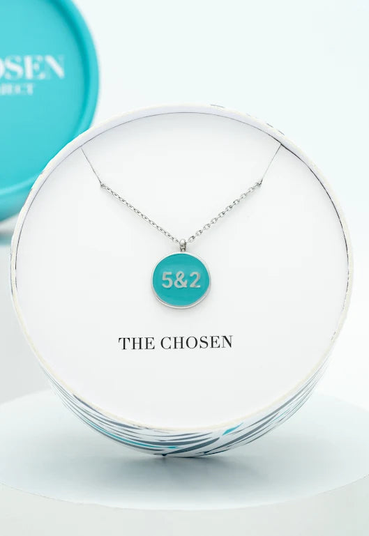 Hebrew 5 & 2 Necklace Silver