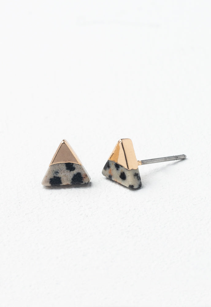 Eternal Studs in Dalmatian Jasper