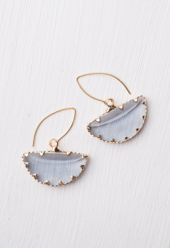 Kenna Lavender Glass Earrings
