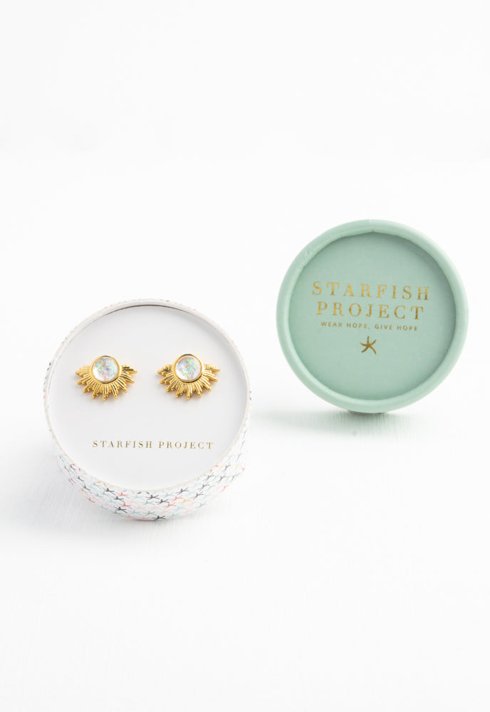 Sunbeam Opal Studs
