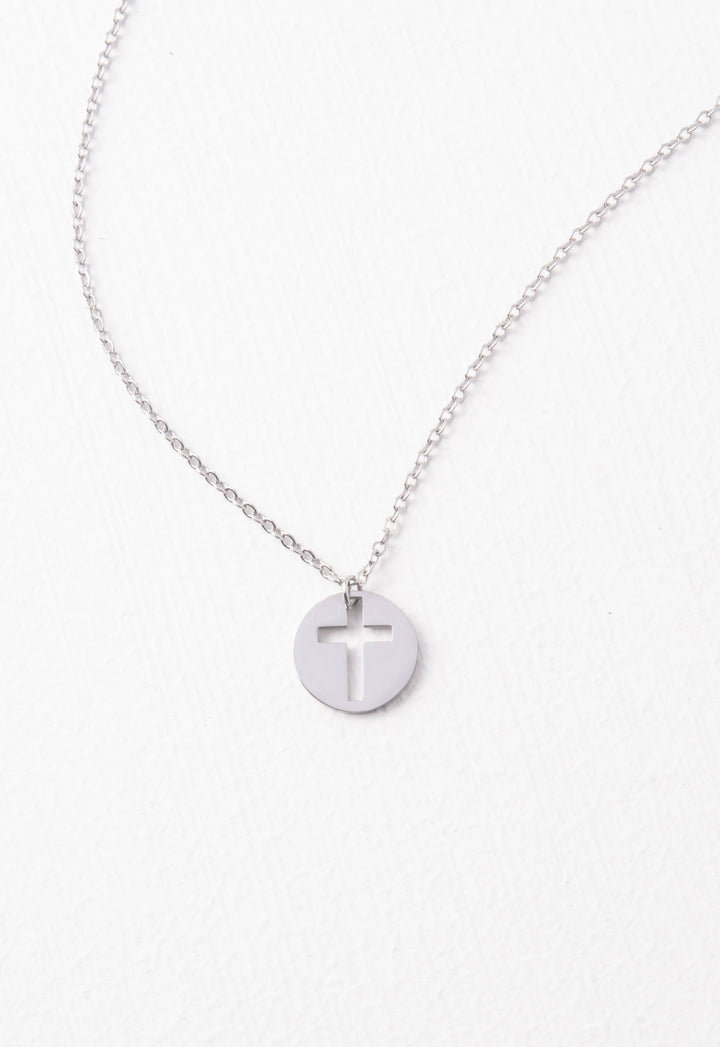 Carolyn Silver Cross Necklace