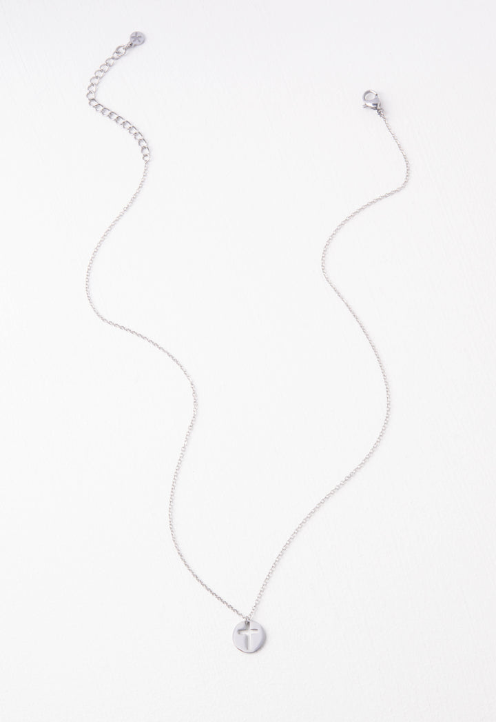Carolyn Silver Cross Necklace