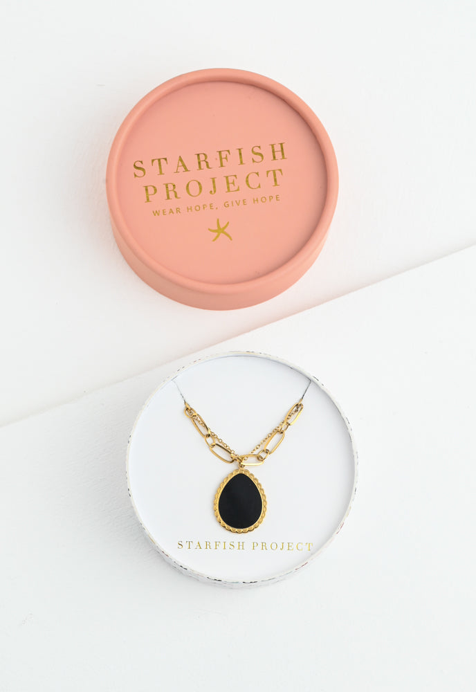Holly Layered Necklace in Midnight