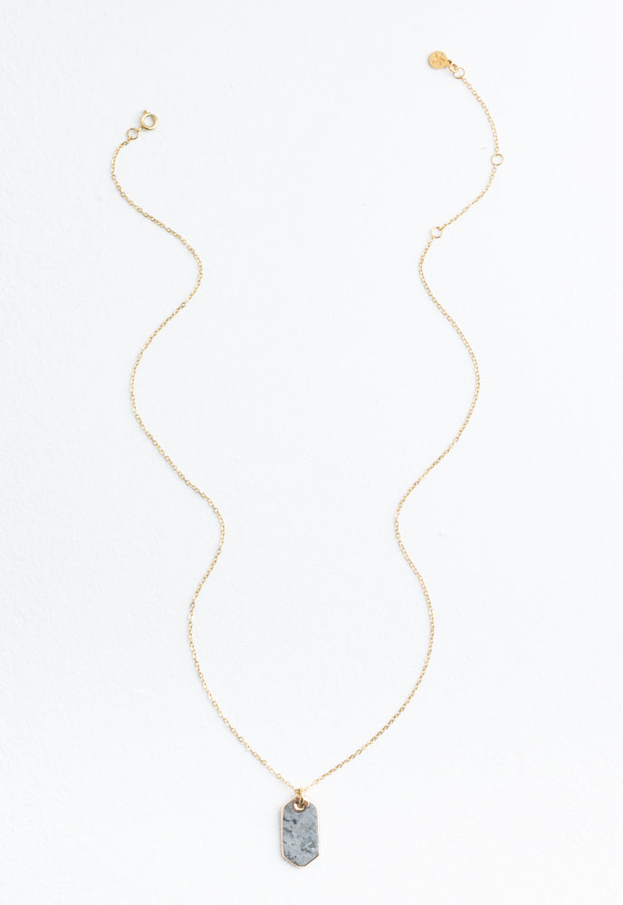 Ink Stone Necklace in Heather Gray