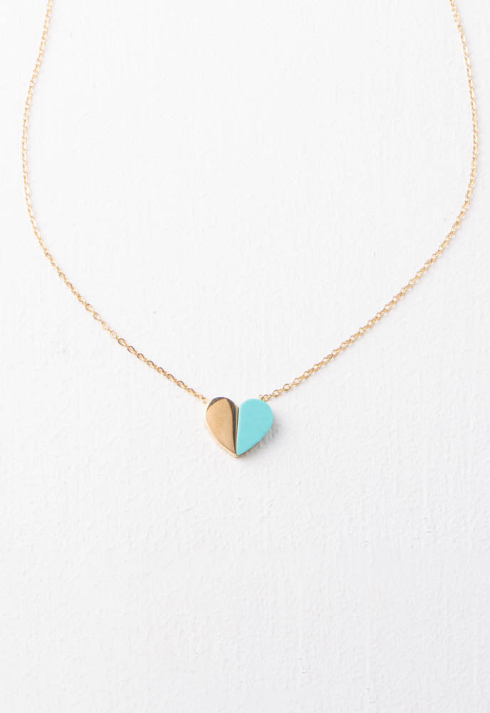Alexis Turquoise Heart Pendant Necklace