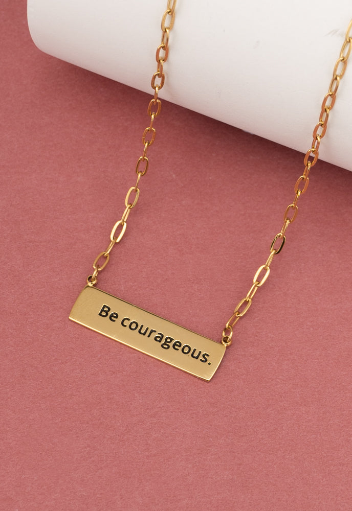 Courageous Gold Bar Necklace