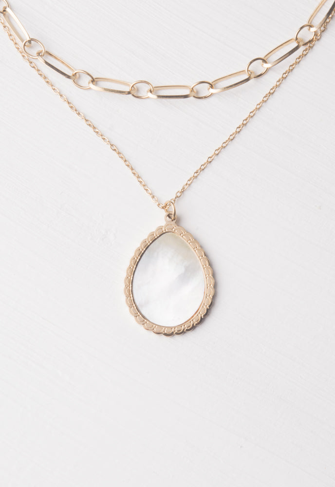 Holly Layered Mother of Pearl Necklaces
