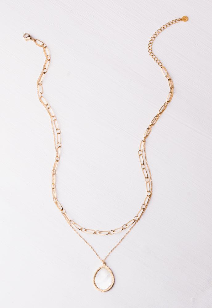 Holly Layered Mother of Pearl Necklaces